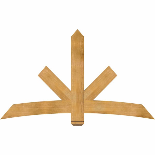 Ekena Millwork Alberta Rough Sawn Timber Gable Bracket, Western Red Cedar, 72"W x 42"H x 2"D x 6"F, 14/12 Pitch GBW072X42X0206ALB00RWR - main